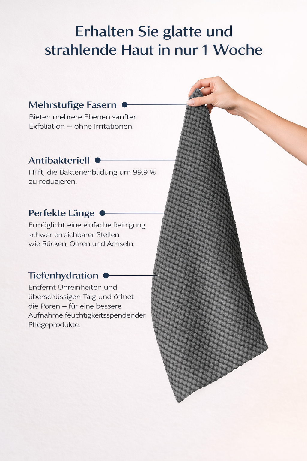 Silkora-Japanisches Peeling-Duschtuch